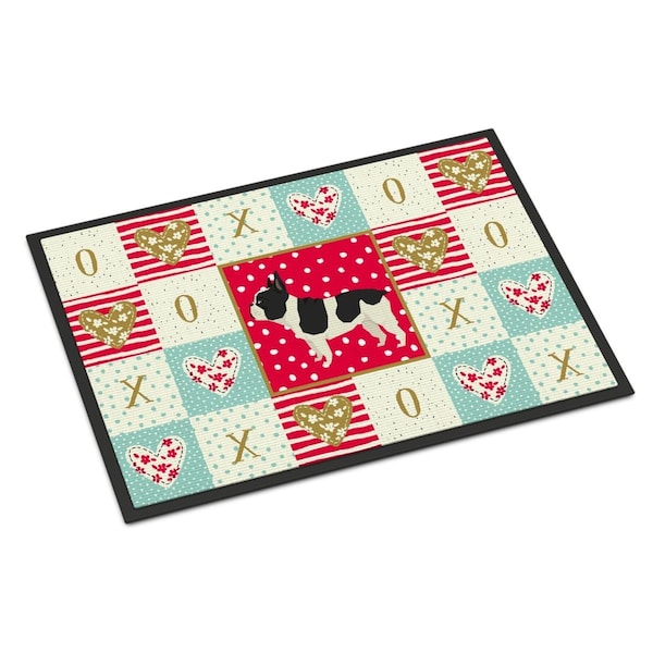 Carolines Treasures 24 x 36 in. French Bulldog Love Indoor or Outdoor Mat CK5929JMAT - main